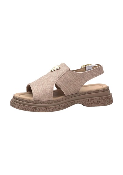 Kadın Rad Vizon Keten Bilekten Bağlamalı Sandalet 4 Cm Sn100 001