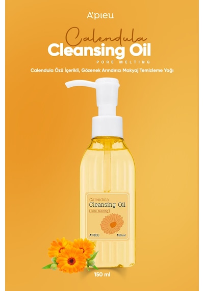 Aynısefa İçeren Gözenek Arındırıcı Makyaj Temizleme Yağı A'pıeu Calendula Cleansing Oil Pore Melting 98825722