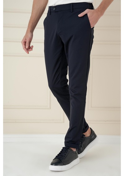 Efor Comfort Fit Beli Lastikli Esnek Casual Lacivert Pantolon P 1173 Lacivert