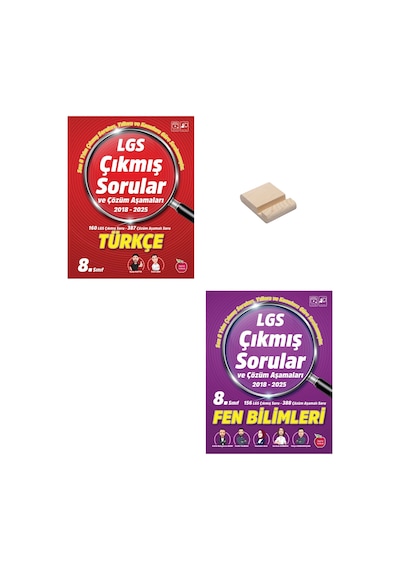 Lgs 8. Sınıf Çıkmış Sorular Türkçe Ve Fen Bilimleri + Telefon Standı