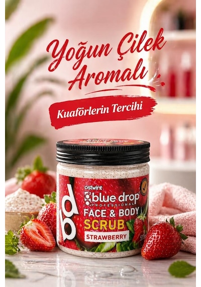 Blue Drop Yüz Bakım Peeling Scrub Çilek 500 Ml