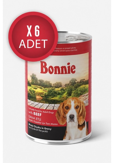 Biftekli Sos İçinde Et Parçacıklı Köpek Konservesi 400g X6 Adet