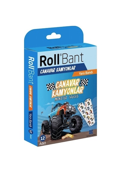 Roll Bant Yara Bandı Canavar Kamyonlar 12'li