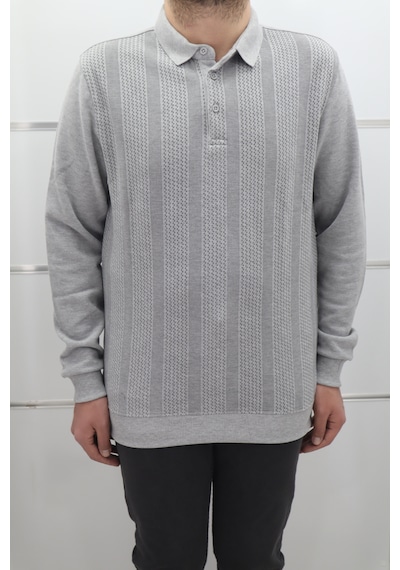 Santa Dmctekstil Erkek Desenli Spor Kesim Normal Kalıp Polo Yaka Selanik Kumaşlı Kışlık Kazak Gri Santa Dmctekstil Erkek Desenli Spor Kesim Normal Kalıp Polo Yaka Selanik Kumaşlı Kışlık Kazak Gri