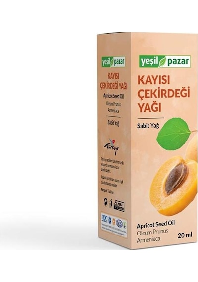 Yeşil Pazar Kayısı Çekirdeği Yağı 20 ML