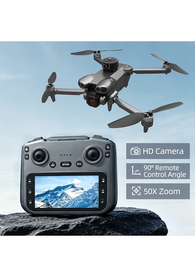 İdragon W12 Gps Drone, Dahili Lcd Ekranlı Kumanda, Hd Kamera, 360 Engel Algılama, Fırçasız Motor, Tek Tuşla Eve Dönüş