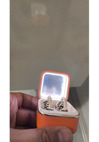 Led Makyaj Aynası Kılıflı Kablosuz Küpe Kulaklık Bluetooth 6.0 Açık Kulak Klipsi, Dokunmatik Kontrol, Düşük Gecikme