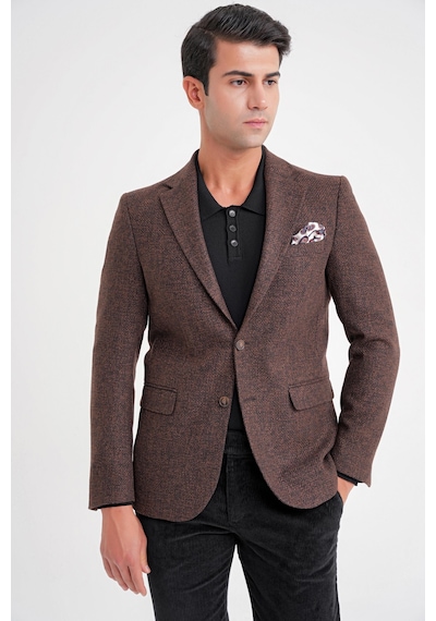 Efor C 718 Ceket Slim Kahve Kahverengi