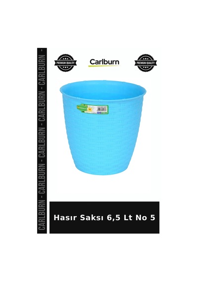 Premium Hasır Saksı 6,5 Lt No 5 Dekoratif Yeşil Ofis