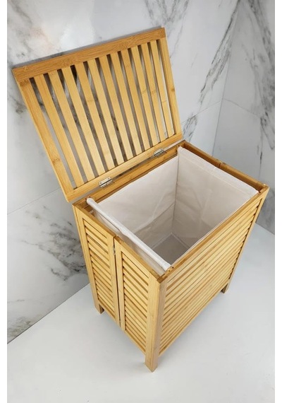 Bambu Çamaşır Kirli Sepeti Banyo Düzenleyici Db-0034 Diğer