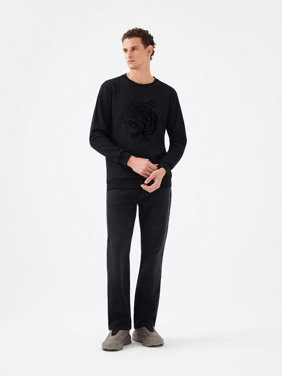 Loft Regular Fit Siyah Erkek Sweatshirt Lf2041394 Siyah
