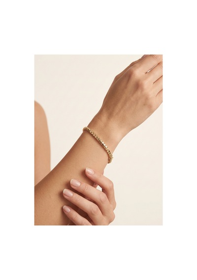 14 K Grid Vip Gold Bileklik Gri