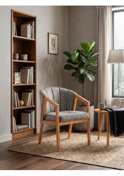 Liva Ahşap Kolçaklı Sandalye Natural