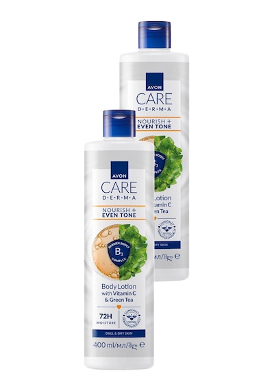 Avon Care Derma Nourish + Even Tone Vücut Losyonu 400ml İkili Paket