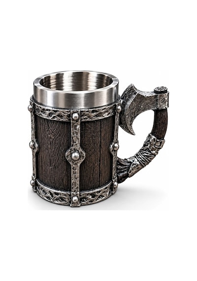 Viking Balta Kulplu 3d Paslanmaz Çelik Kupa Bardak Alk6263