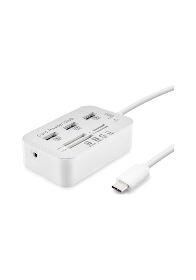 Type-c Hub 3 Usb3.0 + Ms + Sd + M2 + Tf 20cm Beyaz Hdx7029