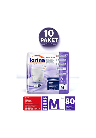 Emici Külot Medium 8'li 80 Adet M