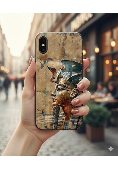 Samsung Galaxy A73 Uyumlu Şeffaf Kılıf Antik Mısır 6 Tasarımlı