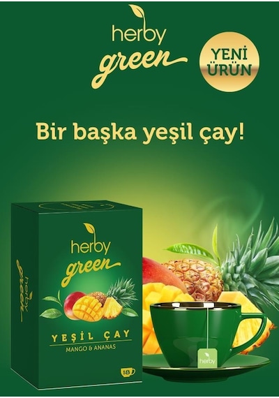 Herby Mango ve Ananaslı Yeşil Çay 18'li