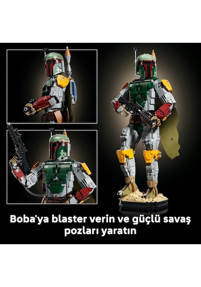 LEGO® Star Wars™ Boba Fett™ 75455 - Yetişkinler için Aslına Uygun Detaylar İçeren Dekoratif Model Yapım Seti (1544 Parça)