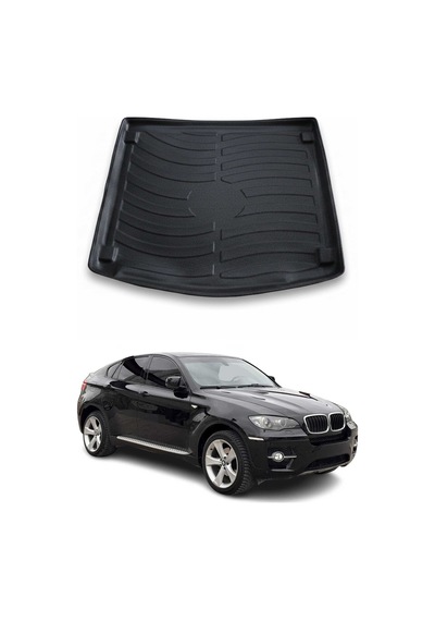 Bmw X6 E71 - E72 2008+ Uyumlu Araca Özel Kauçuk Tpe Bagaj Havuzu Siyah