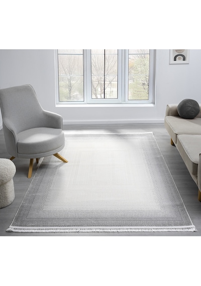 Mariesse Home Artes Serisi Bambu Dokulu Modern Sık Dokuma Makine Halısı Smart 12006 Gri
