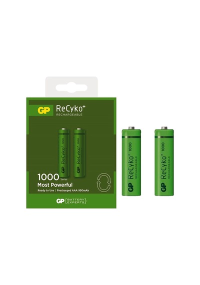 GP RECYKO 950 MAH R03 AAA ŞARJLI 2Lİ PİL GP100AAAHCE-2EB2 (GPRHC1