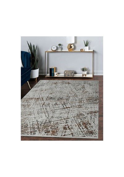 Gümüşsuyu Venita 13596 Yeni Sezon Modern Yüksek Kalite Saçaklı Bej Salon Halısı 160x230