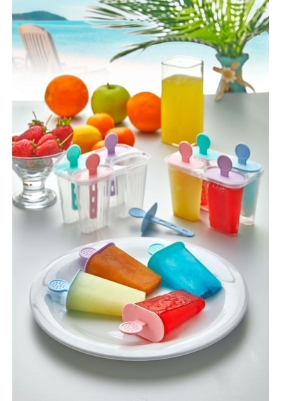 4'lü Meybuz & Dondurma Kalıbı Çubuklu Plastik Diğer