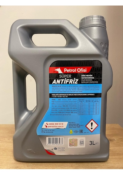 Petrol Ofisi Mavi Antifriz 3litre 2024 Üretim