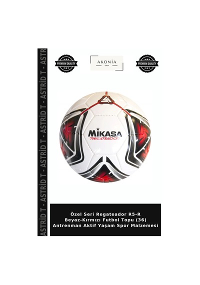 Özel Seri Regateador R5-r Beyaz-kırmızı Futbol Topu 36 Antrenman Aktif Yaşam Spor Malzemesi Beyaz - Kırmızı
