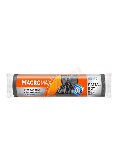 4 Adet Macromax Profesyonel Çöp Torbası Battal Boy 10'lu Paket