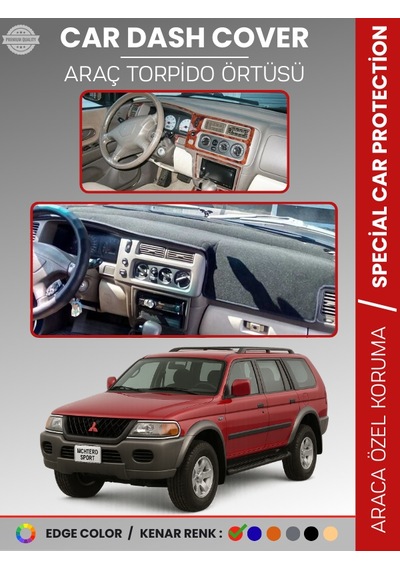 Mıtsubıshı Montero Sport 1996-2009 Torpido Örtüsü Ön Göğüs Koruma Torpido Koruma Araca Özel - 342 Stiloto