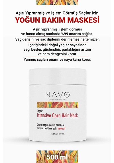 Yıpranmış Saçlar Için Onarıcı Yoğun Bakım Saç Maskesi / Intensive Care Hair Mask