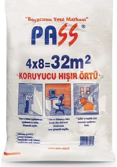 Pass Eşya Boya Koruyucu Hışır Örtü 10 M2