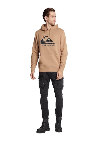Quiksilver Eqyft04450 Big Logo Hoodie Kahverengi Erkek Sweatshirt Kahverengi
