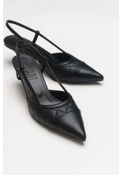 Luvishoes Poınt Siyah Kadın Topuklu Ayakkabı Siyah