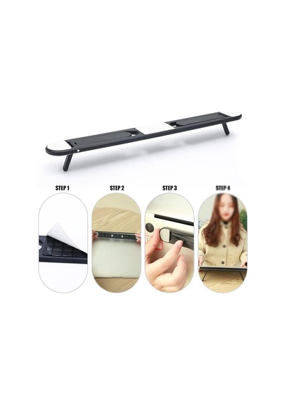 Yapışkanlı Katlanabilir Laptop Standı 2 Kademeli Soğutucu Notebook Yükseltici 22 Cm Siyah