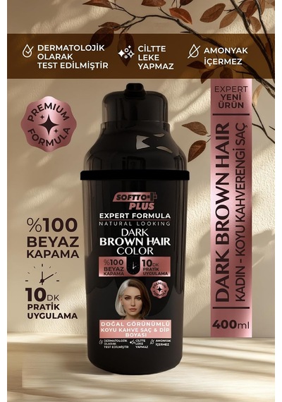 Expert Woman Beyaz Kapatıcı Şampuan Koyu Kahve Saç Boyası Amonyaksız Doğal Görünüm Diğer