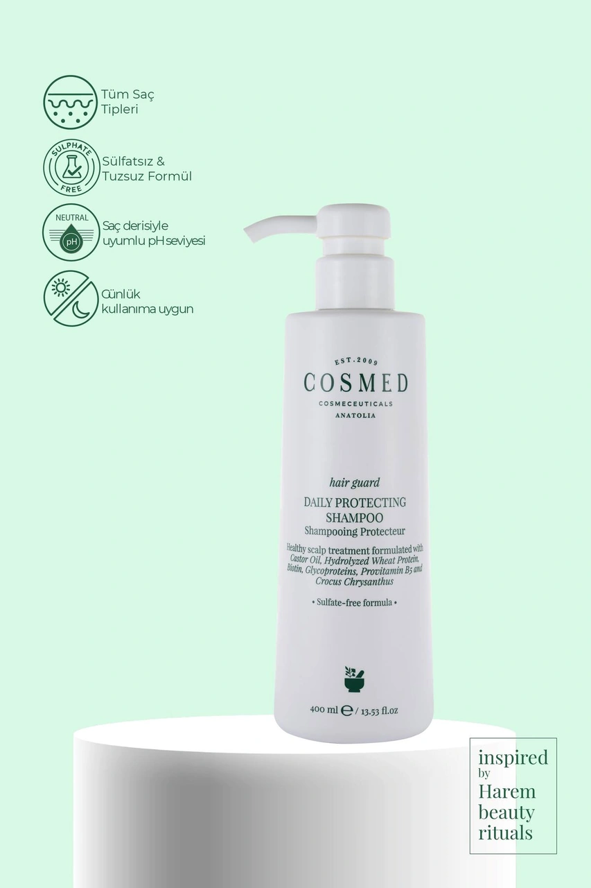 Cosmed Sülfatsız Besleyici Günlük Bakım Biotin Şampuanı - Tüm Saç Tipleri - Daily Protecting Shampoo - 400 ml
