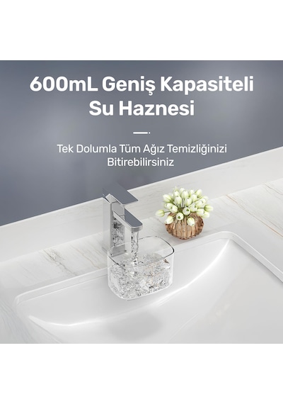 Npo Nicefeel Fc180 Profesyonel 600ml Diş Teli/protez Bakım Ve Ağız Duşu-beyaz