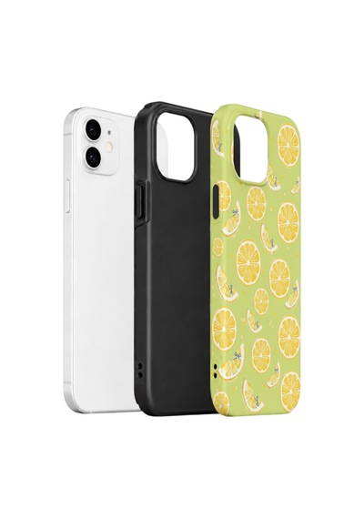 Apple iPhone Uyumlu 11 Vorian Çift Katmanlı Kılıf Lemonade Garden