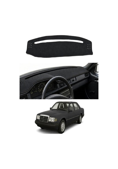 Mercedes-benz - W124 1985-1997 Uyumlu Torpido Koruma Kılıfı - Siyah Şeritli