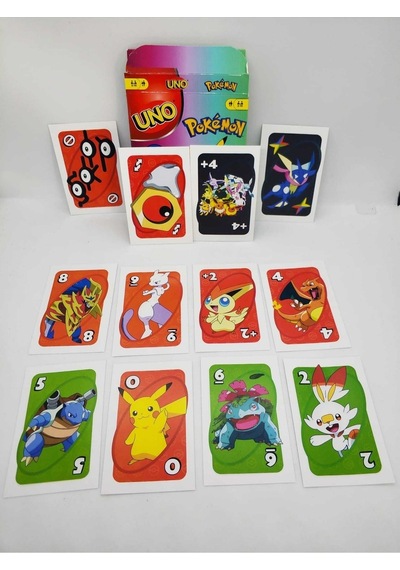 Pokemon Temalı Uno Oyun Kartları 108 Kart