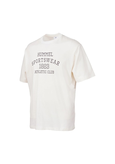 Hummel Oversize % 100 Pamuk Bisiklet Yaka T Shirt Erkek T Shirt 912433-9157 Ekru