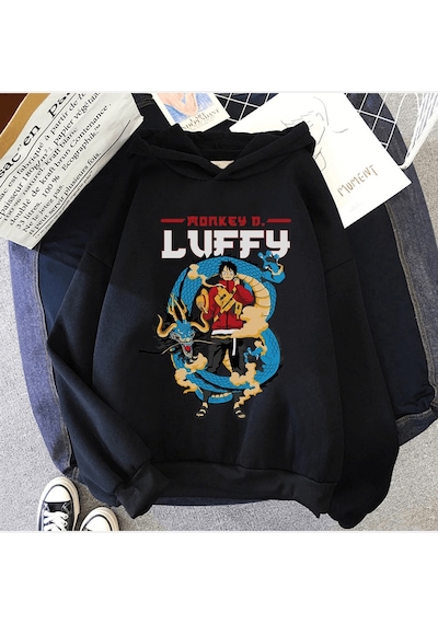 Luffy Kaido Kapşonlu Sweatshirt