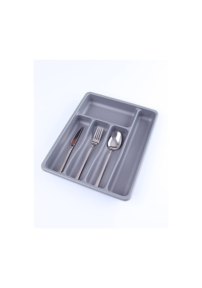 Lunaev Gri - 5 Bölmeli Çekmece İçi Kaşıklık 36x29x5cm Açık Gri