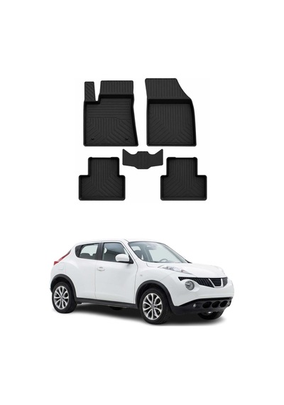 Nissan Juke 2010-2018 Uyumlu 4d Havuzlu Paspas Kauçuk Siyah 5 Parça