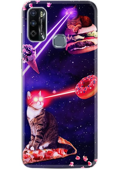 Infinix Hot 10 Play Kılıf Resimli Desenli Silikon Platinium Series War Cats 1819