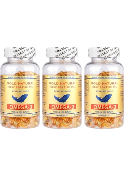 Gold Natural Omega 3 Balık Yağı 1000 Mg 3X200 Softgel 12